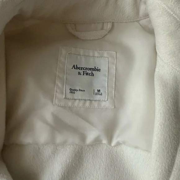A & F shirt “shacket” Cream Jacket - Picture 2 of 4